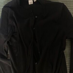 GAP Black Lightweight Button-Front Cardigan